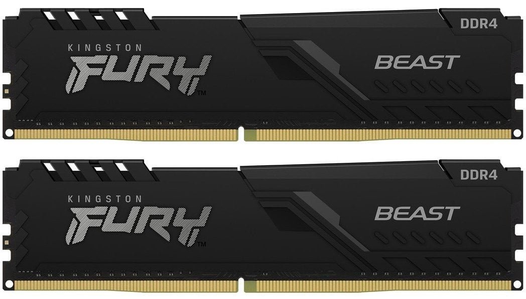 Модуль пам'яті Kingston DDR4 16GB (2x8GB) 3200Mhz FURY Beast Black (KF432C16BBK2/16)